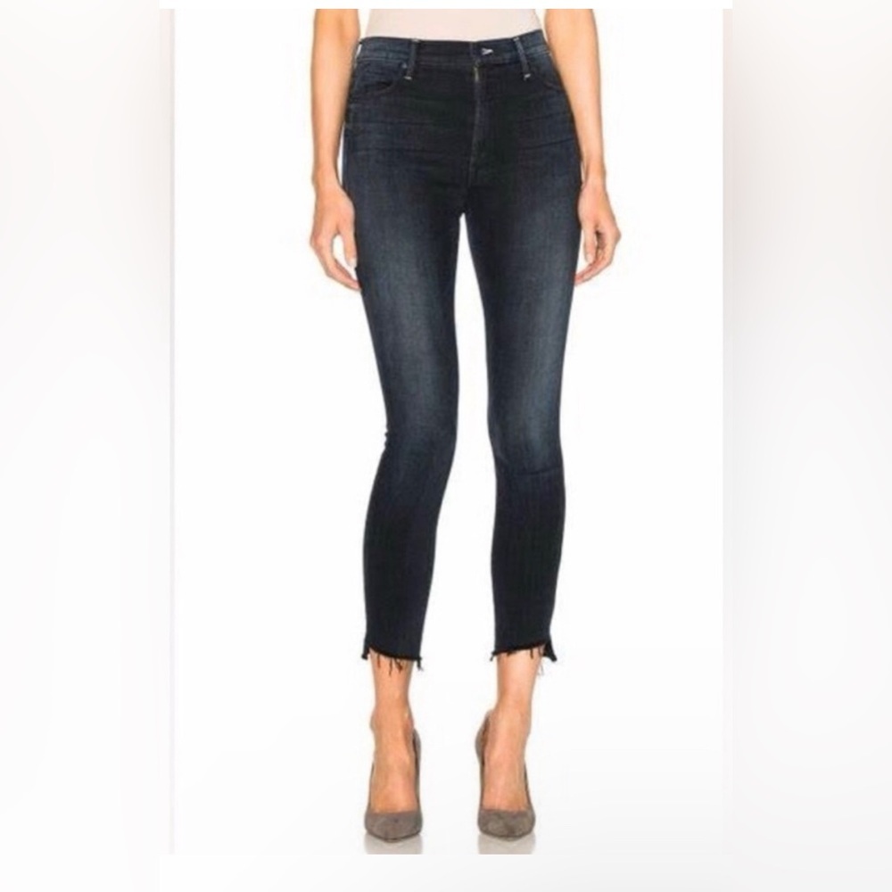 MOTHER Stunner Zip Ankle Step Fray - My Wildest Ride Med Wash A11